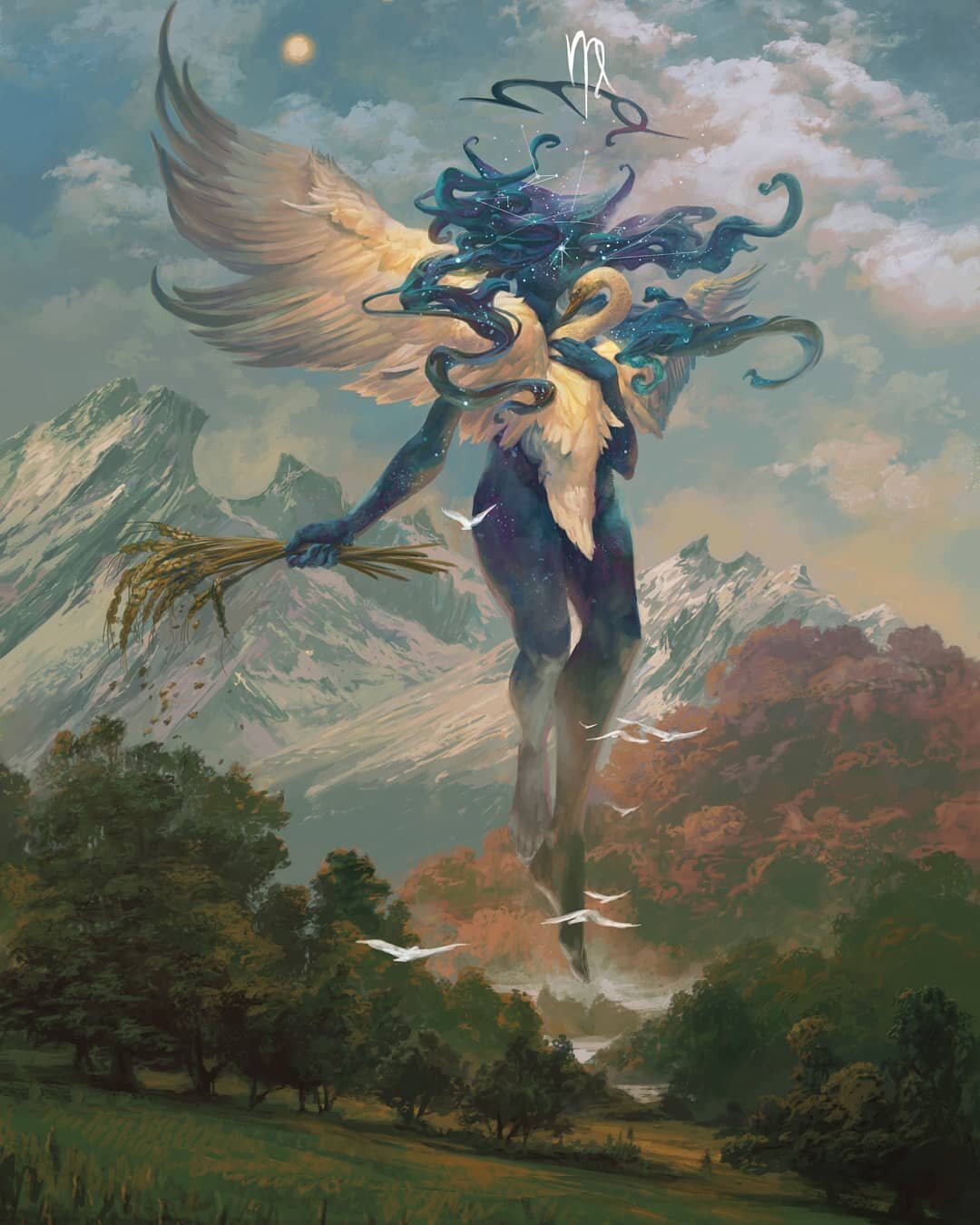 Hamaliel, Angel of Virgo 🌾🦋 Swipe for details➡️
What gift have you been harboring close to your heart? As the growth of summer fades from green to gold you may make the mistake of thinking the growing season has come to an end. Those close to Hamal