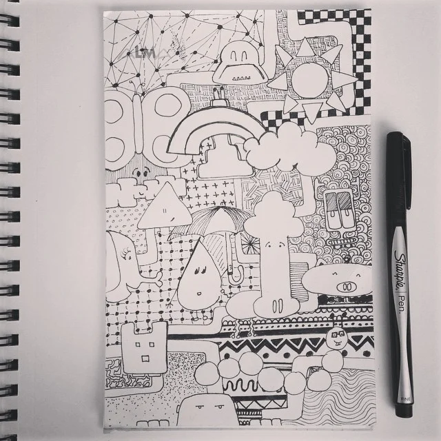 Happy Saturday 😎 from #doodlingdoods #doodles #illustration #art #sharpie #blackandwhite