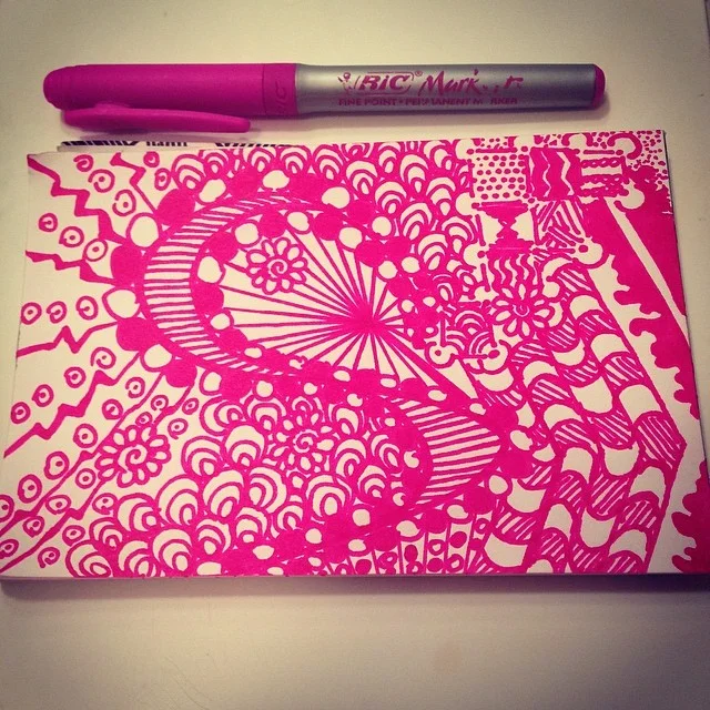 Off to the #Bahamas with my amazing family 😁 Hope everyone has a great week! #doodlingdoods  #doodles #ricmarkit #pink #love #beach #inspiration #creativity #drawing #markers #fun