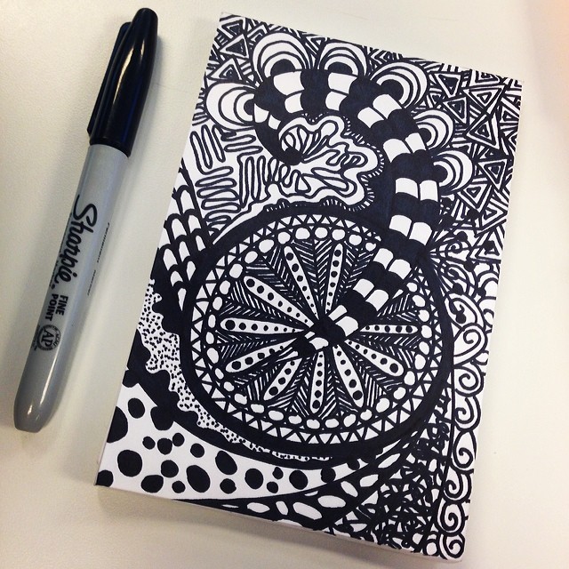 Midnight doodles #doodlingdoods #doodles #notebook #sharpie #creative #patterns #creativework #mywork