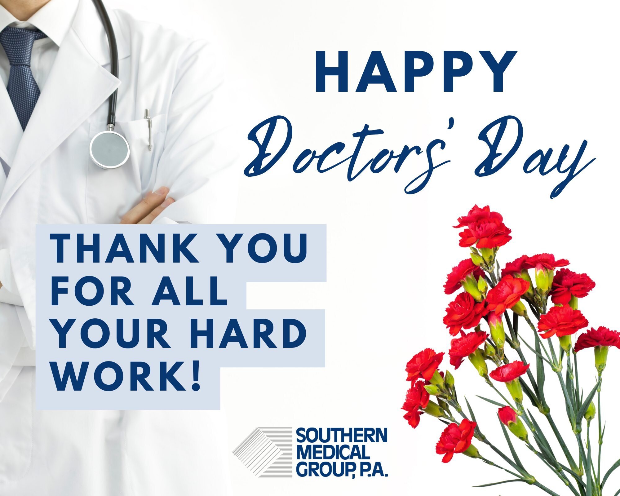 Wishing all our physicians at Southern Medical Group a Happy Doctors&rsquo; Day! Swipe through to find your doc, and say thanks in the comments!