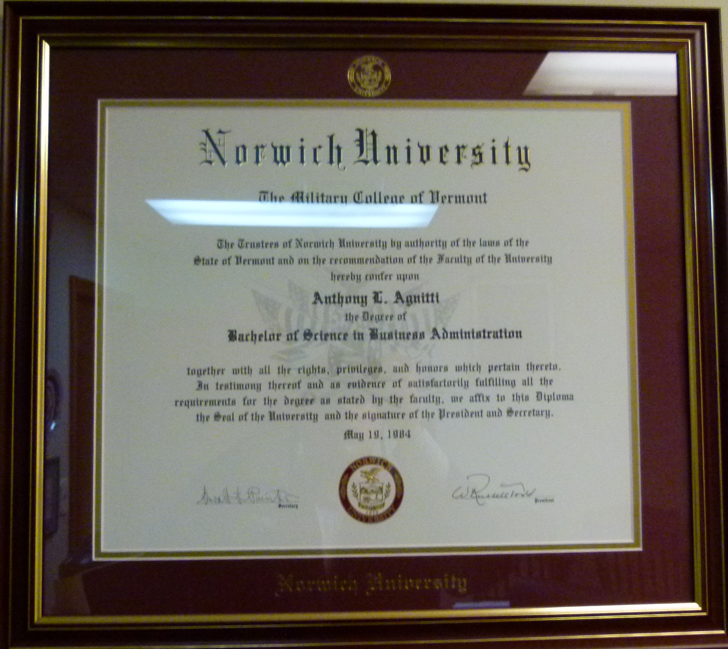 Anthony-Agnitti-Norwich-Bachelor-of-Science-in-Business-Administration