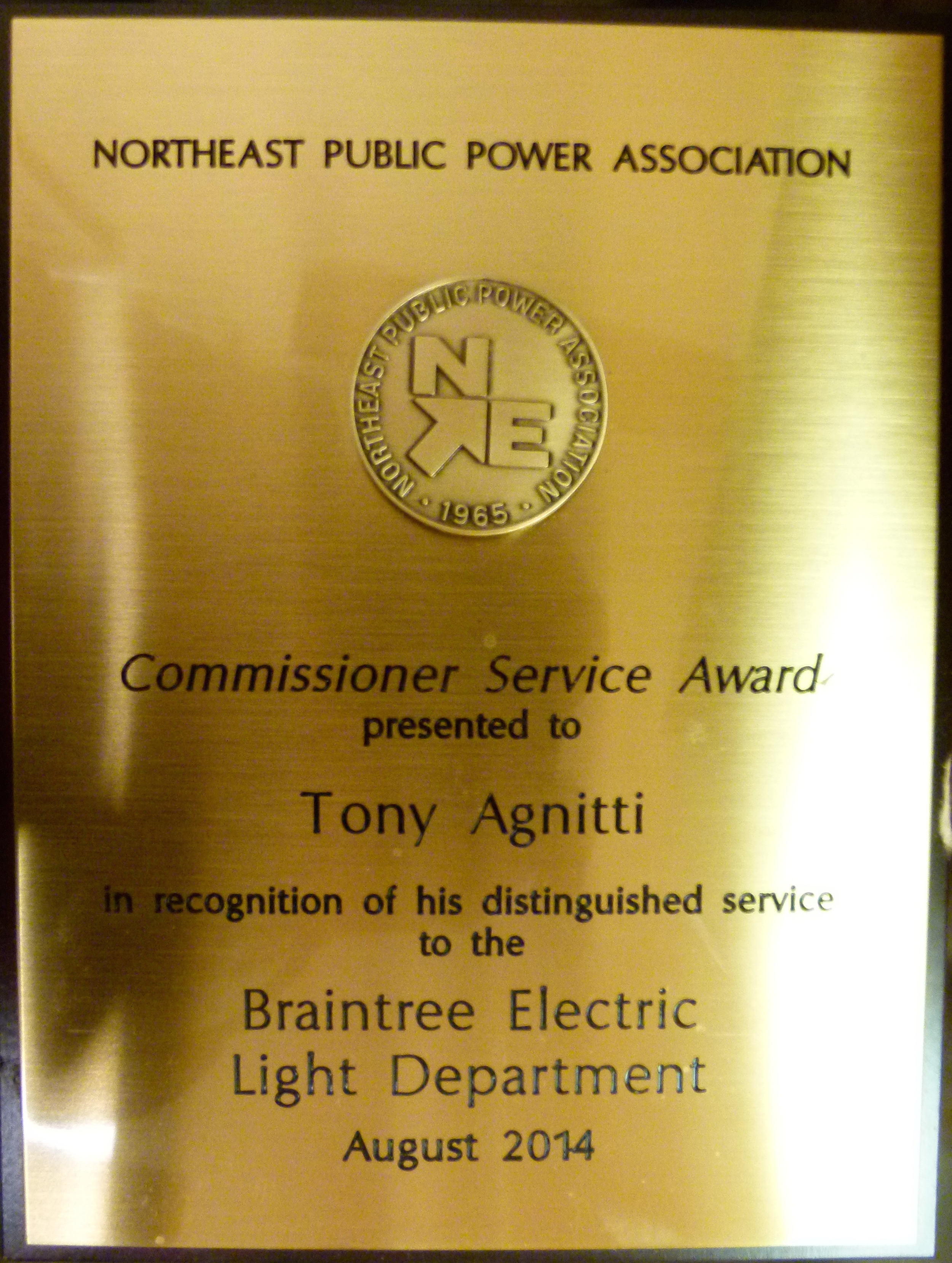 Anthony-Agnitti-Notheast-Public-Power-association-distinguished-service-braintree-electric-light-department