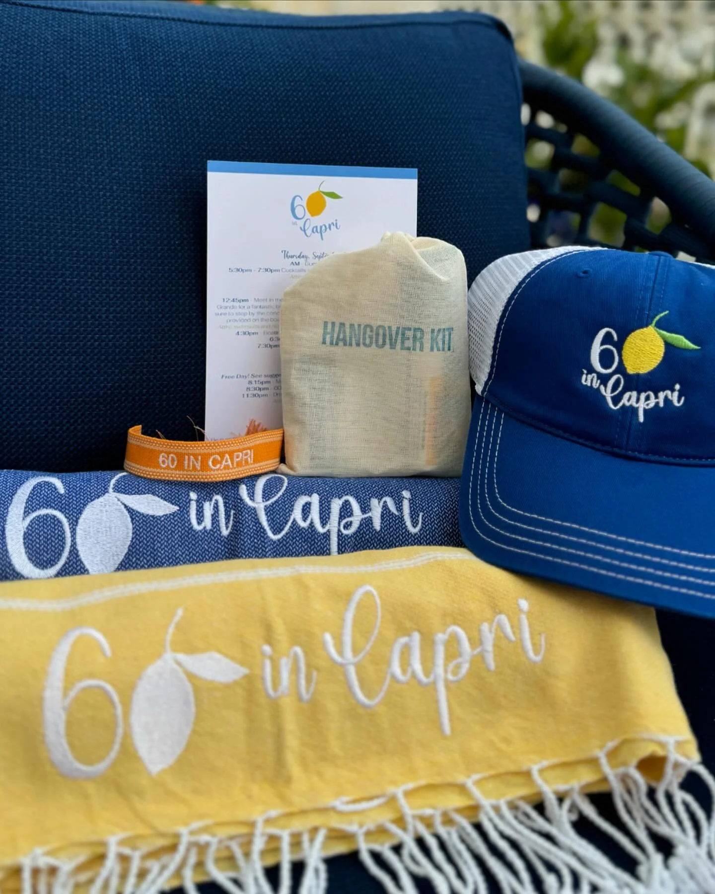 Kicking off an extraordinary celebration calls for some exciting teaser gifts for guests. From a retro viewfinder with a montage of photos of the guests of honor to luggage tags, limoncello, beach towels, custom welcome booklets, and more - guests we