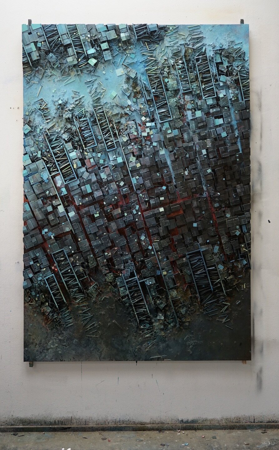  ©hendrik czakainski / 2021 MDF, Karton, Spachtel, Farbe, 200m x 135cm 