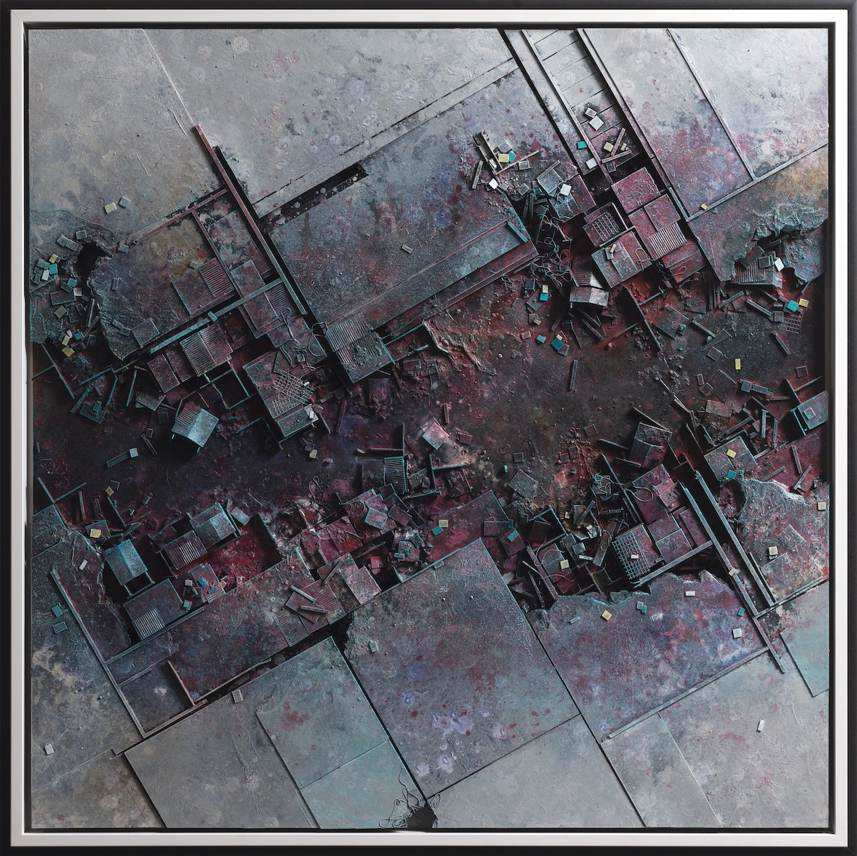  ©hendrik czakainski / 2021 MDF, Karton, Spachtel, Farbe, 108cm x 108  cm 