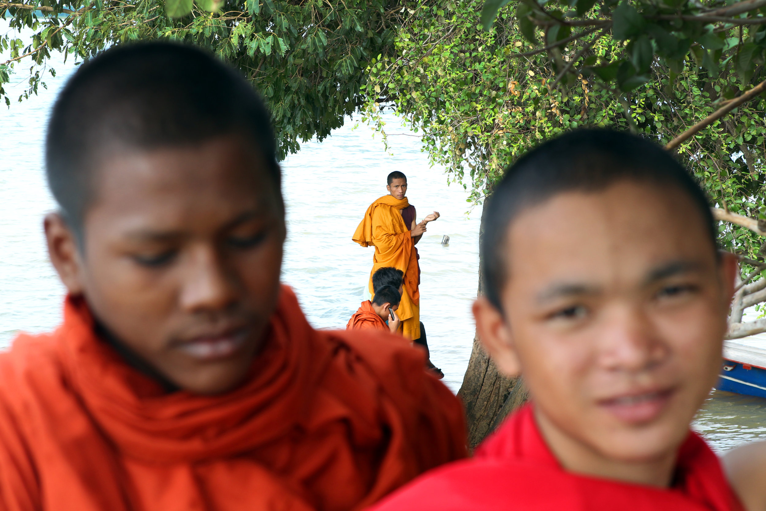 Young monks, Tonle Sap Lake, Cambodia 