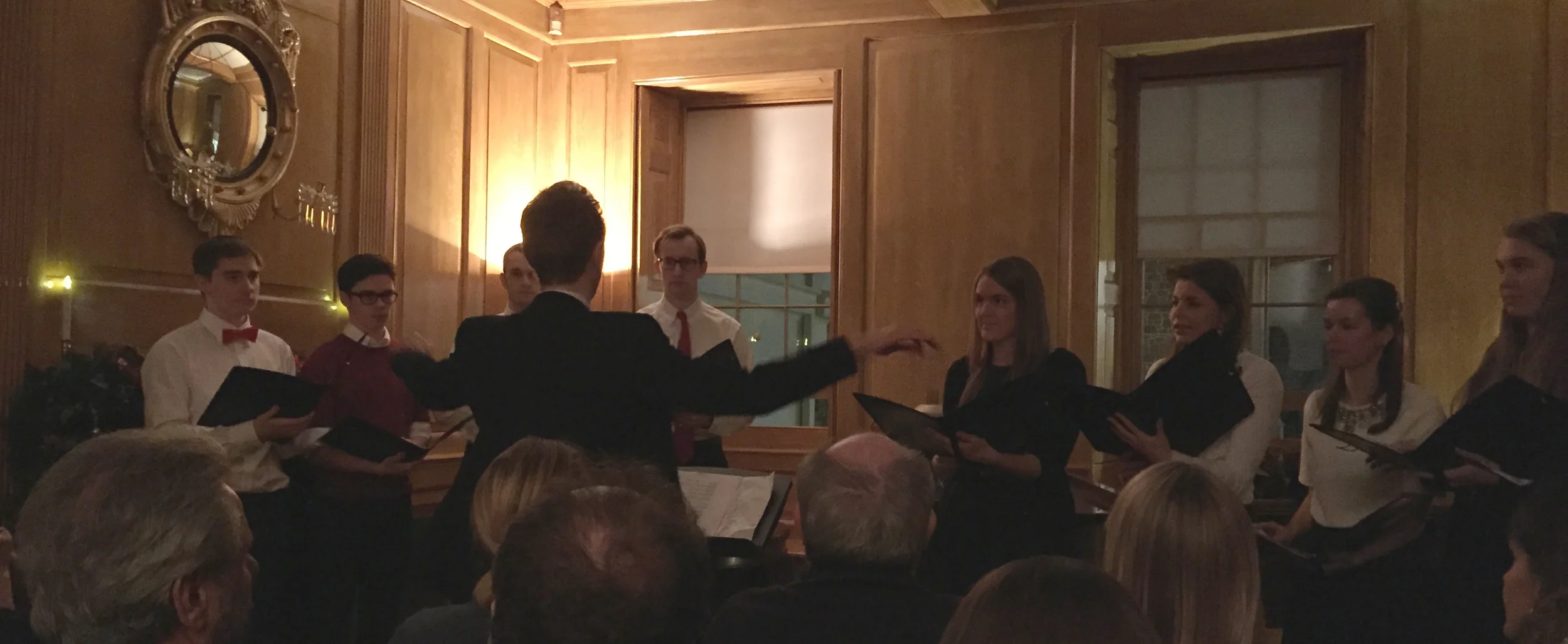 Contempo performing in their first concert, at 16 New Street (a beautiful Georgian House owned by the National Trust for Jersey)