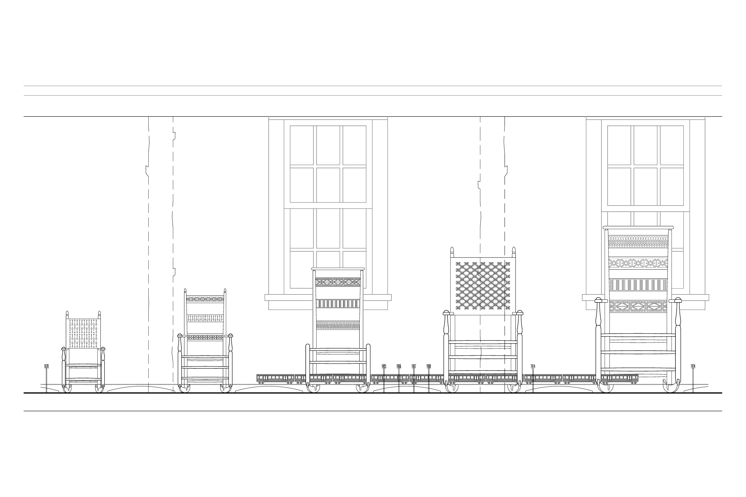 Brooklyn Bucolic, Public Art - Rocking Chairs Variations