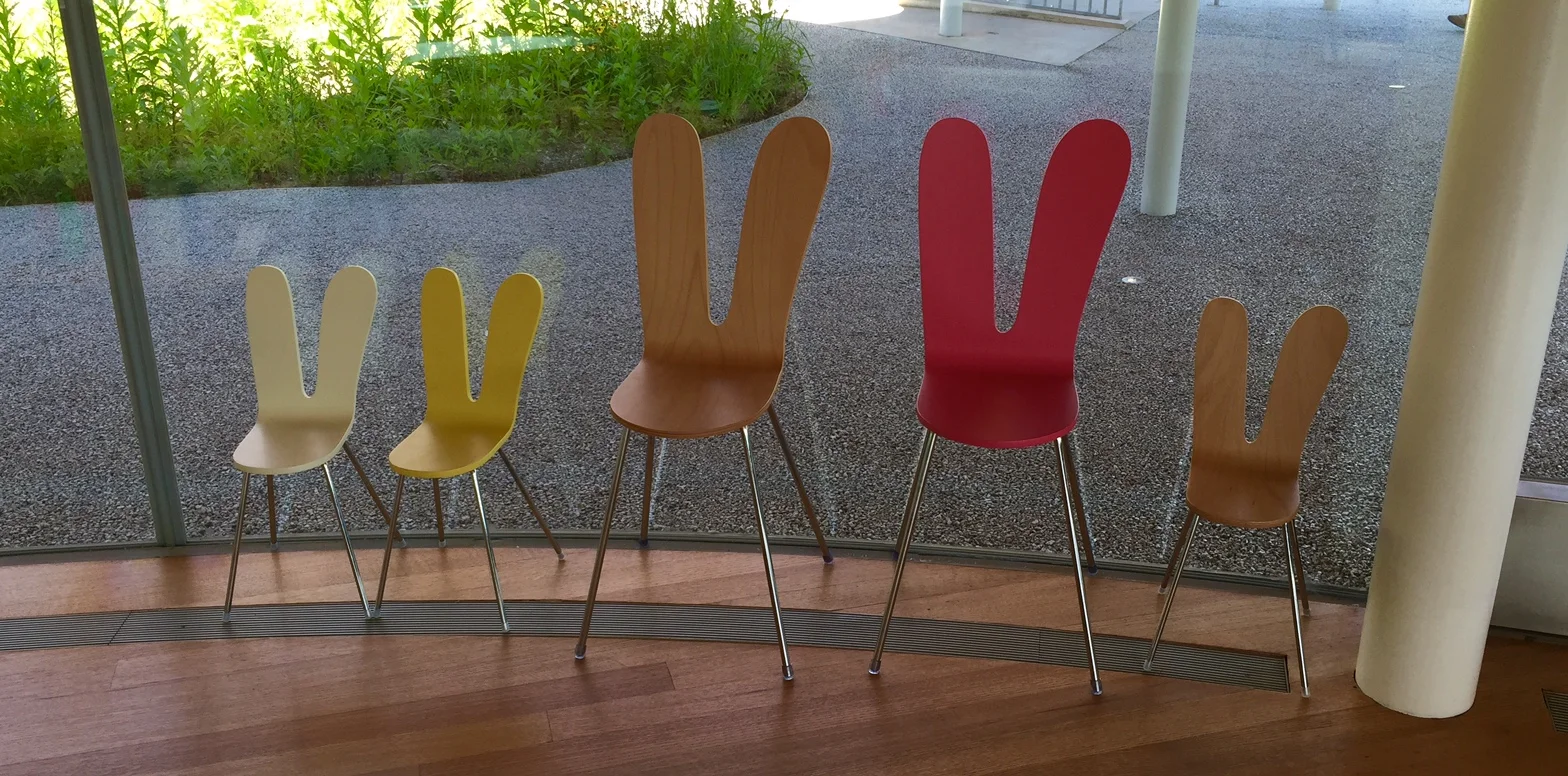 Bunny Ears Chairs (or are those peace signs?)