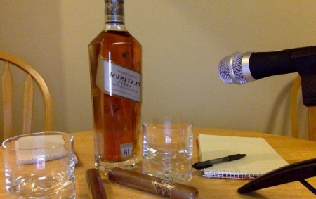 The scene during the first Writer's Bone podcast . 