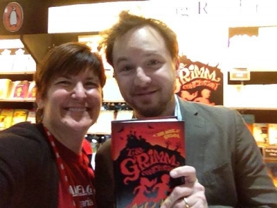 Lisa Carroll with the author Adam Gidwitz