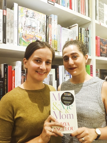 Hollie Fraser, left, and Rosy Kehdi, founders of Books on the Subway in New York City. 