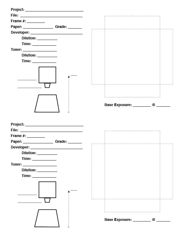 Darkroom Printing Form PDF