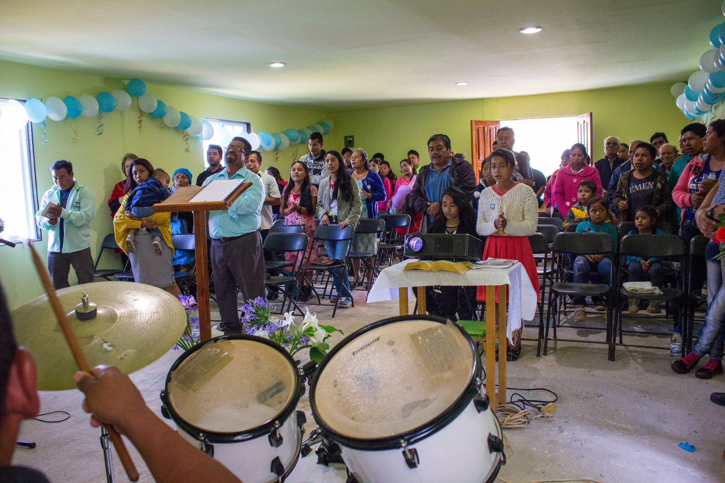 A packed house. Many of the families that Senen and Bernardita invited have expressed an interest in the church, but are not considered Christians.