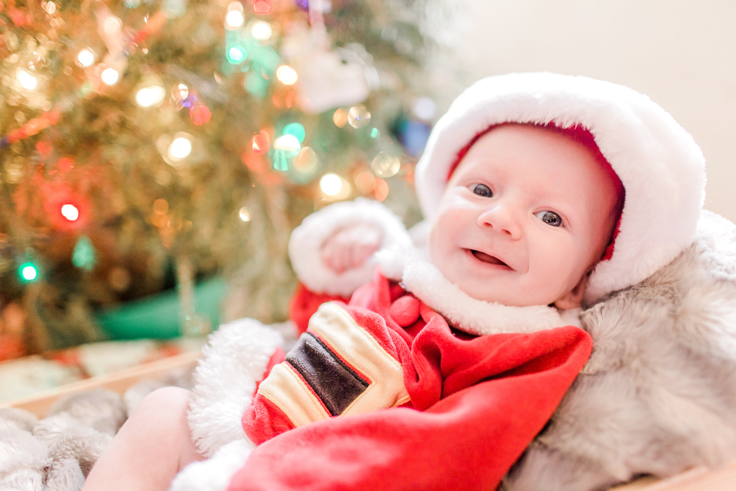 Yes, yes I did photograph him dressed as Santa by the Christmas Tree. I mean, what kind of Aunty would I be if I didn't?!!?