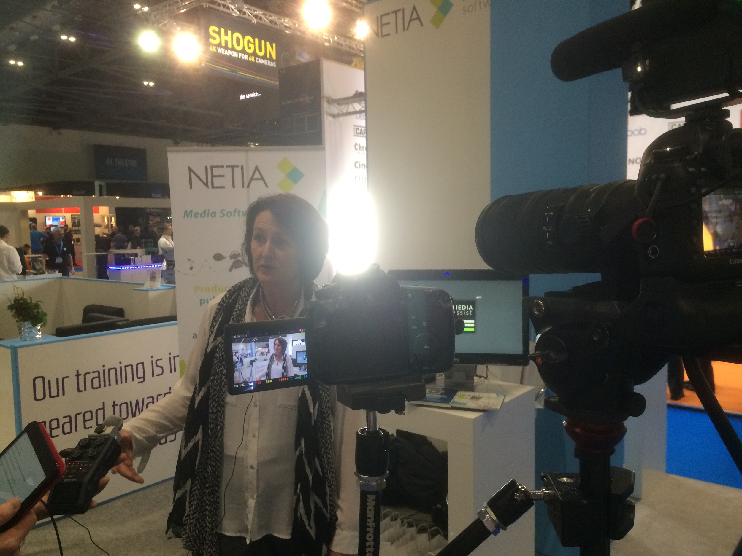 Isabelle from Netia talks to IABM TV about their BVE show experience and benefits of being a member