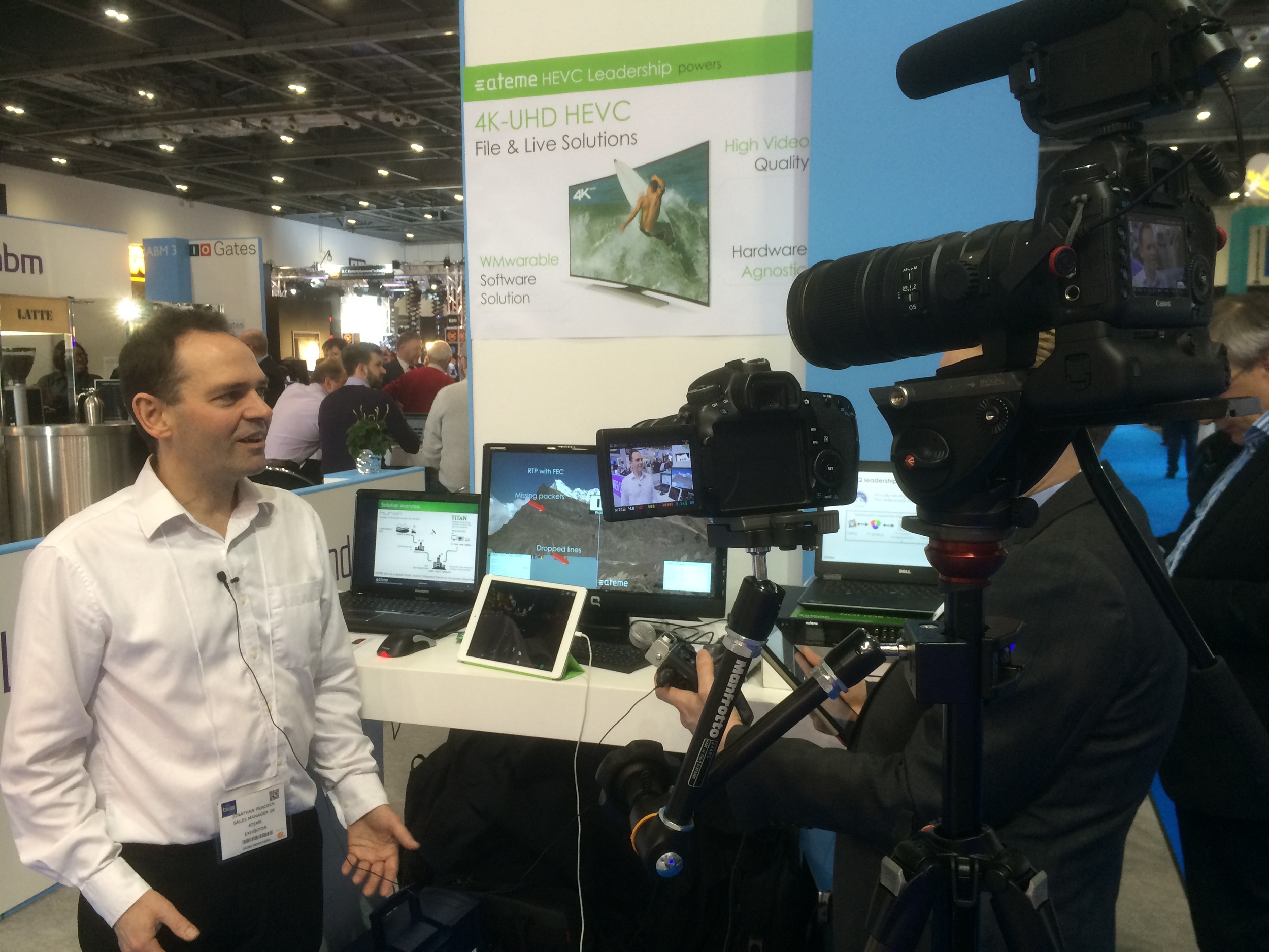 Jonathan from Ateme talks to IABM TV about their BVE show experience and benefits of being a member