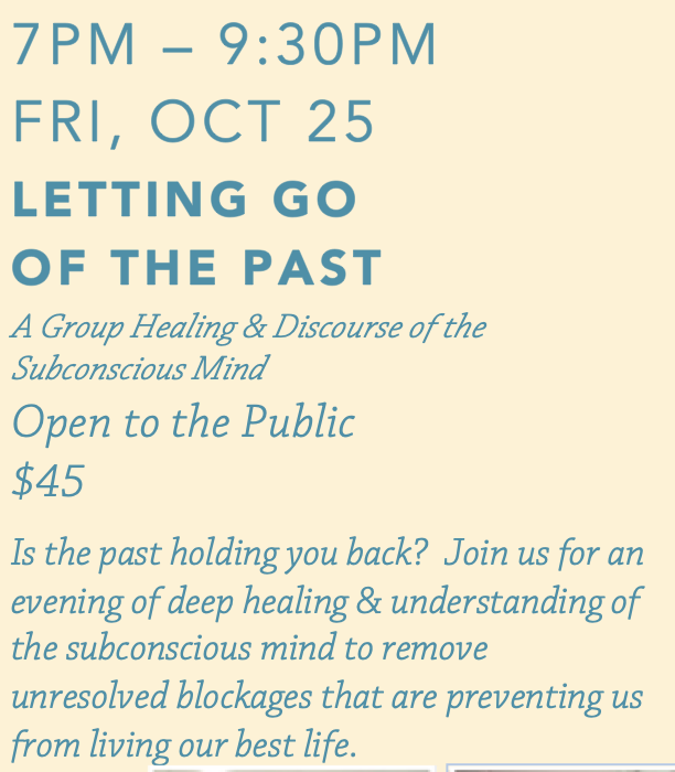 Letting Go of the Past - A Group Healing &amp; Discourse of the Subconscious Mind by Master Glenn