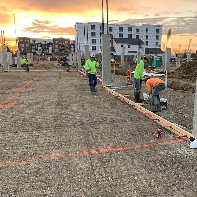 Morning concrete pour preparations at #TheLane (Westmont at The Lane) in @cityofua - which includes eight for-sale townhomes, 133 for-rent residential units, a 119-key hotel, 285-space public parking garage, 110-space public parking lot and an additi