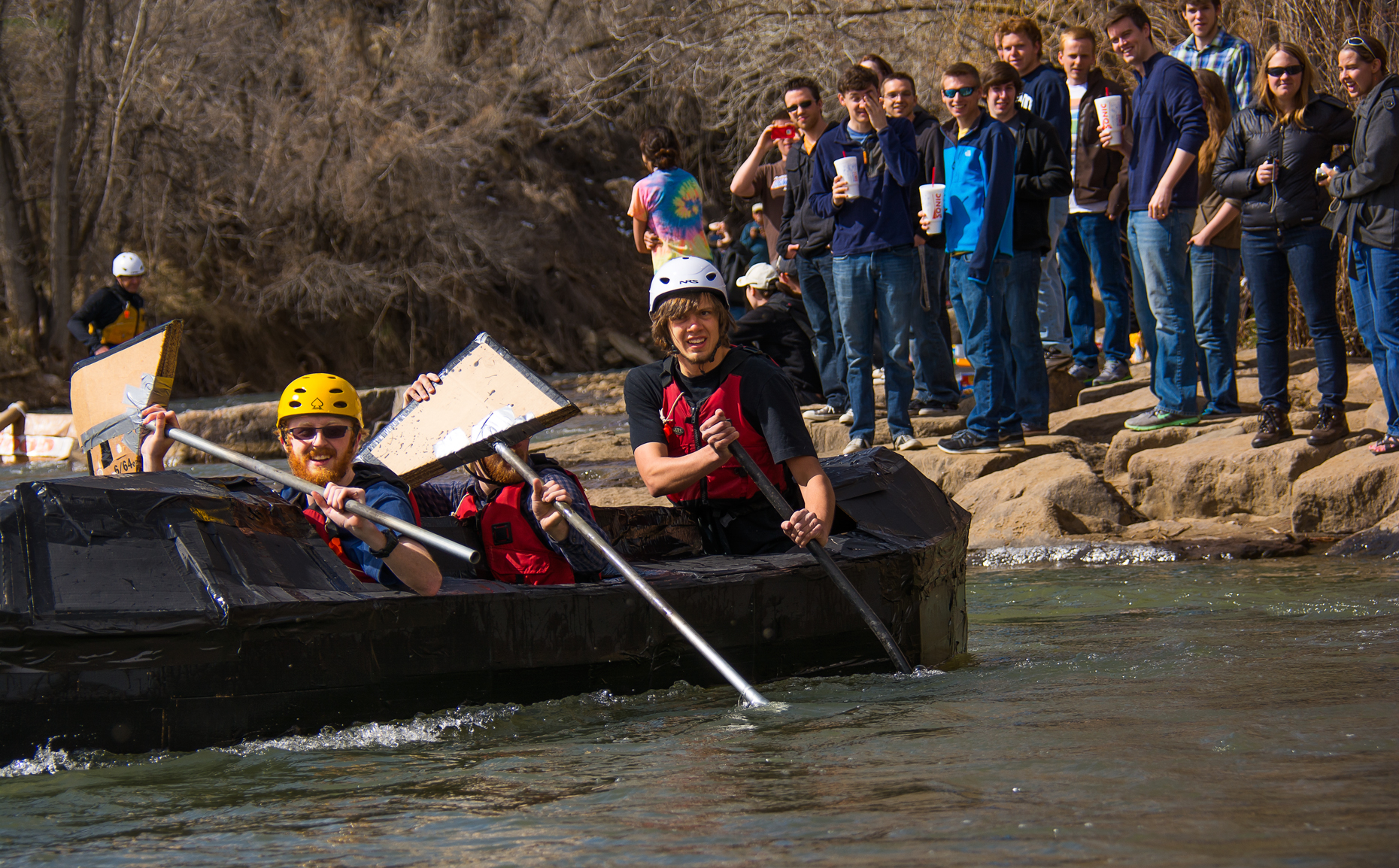 Black Cardboard Canoe