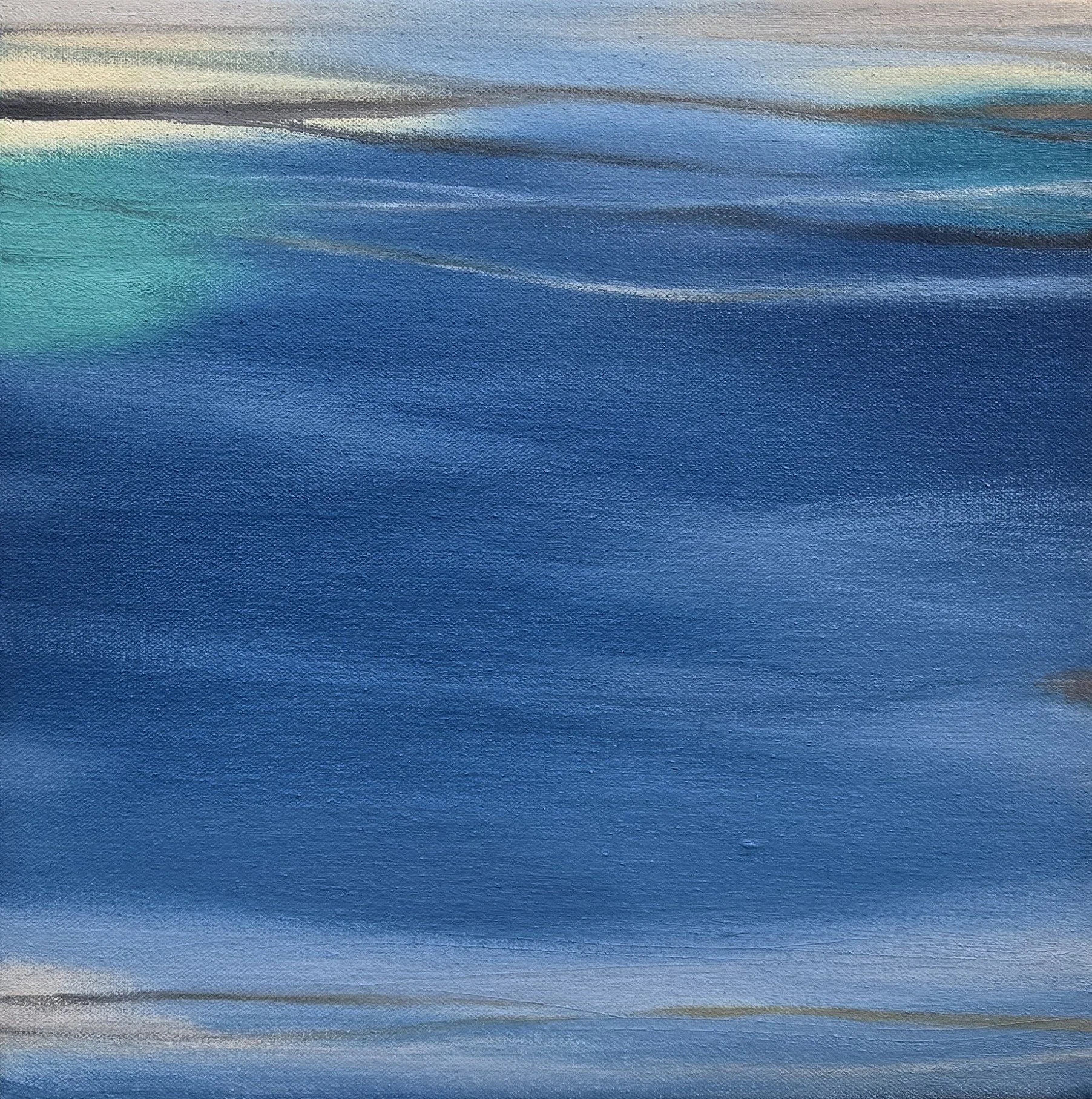 Waves. 13 x 13", oil on canvas