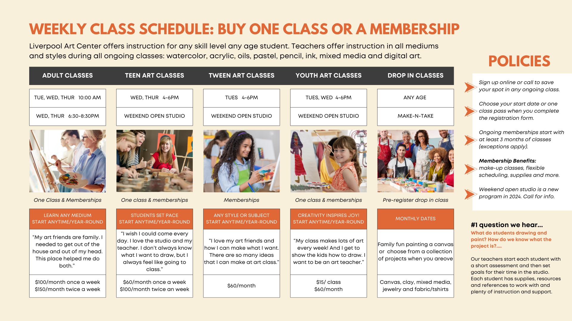 Tween Art Classes — Liverpool Art Center