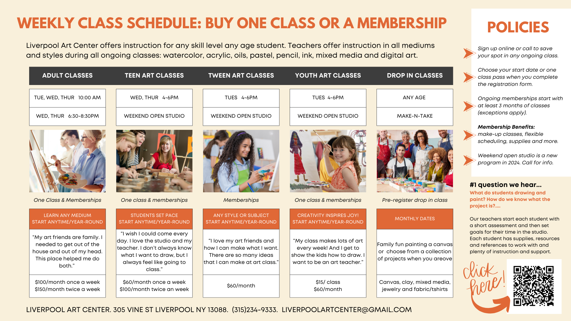 Youth Art Classes for Kids age 6yrs to 11yrs — Liverpool Art Center Youth art classes near me