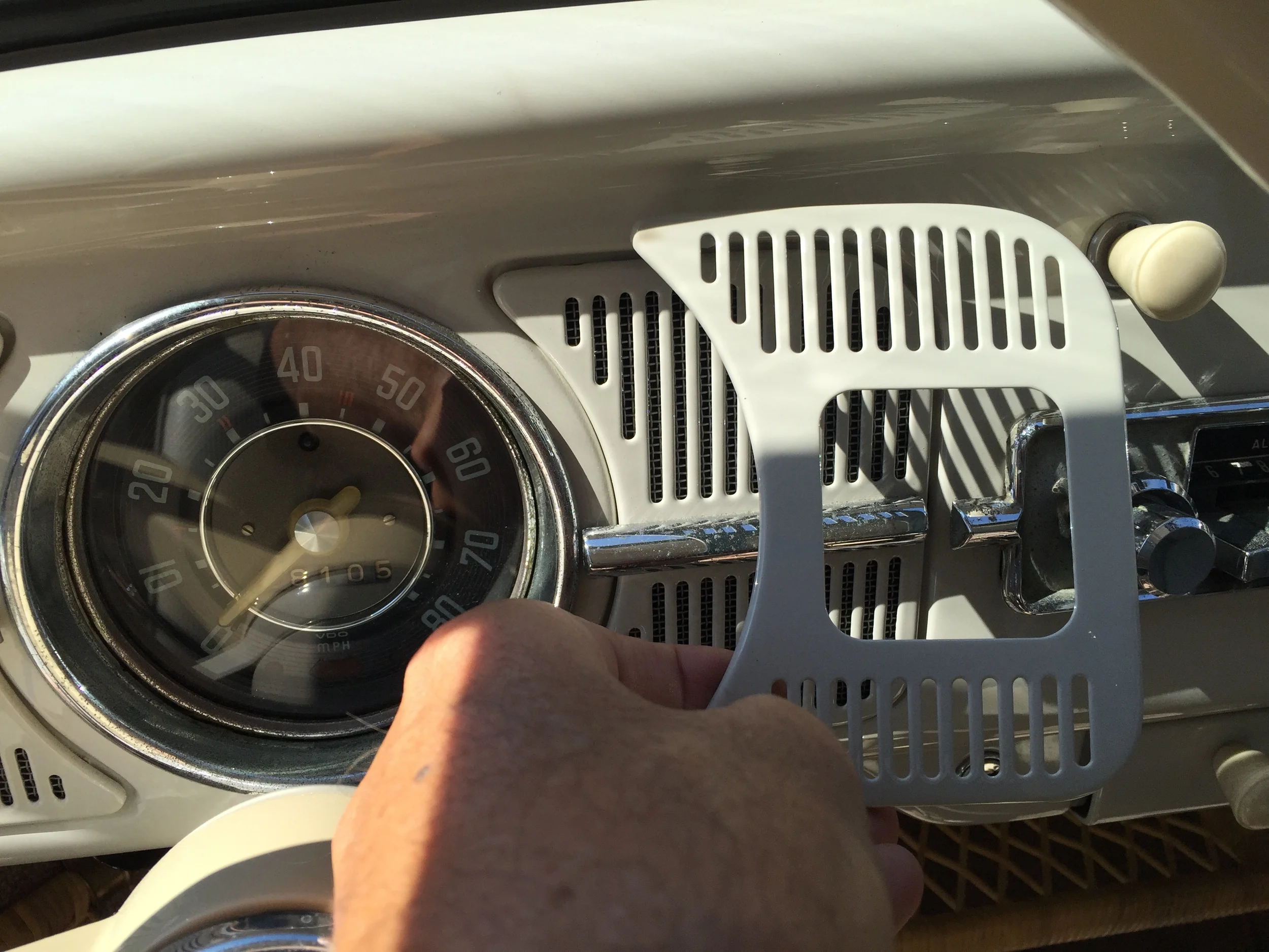  Dash panel painted to match. Chrome trim will be replaced with new chrome. 