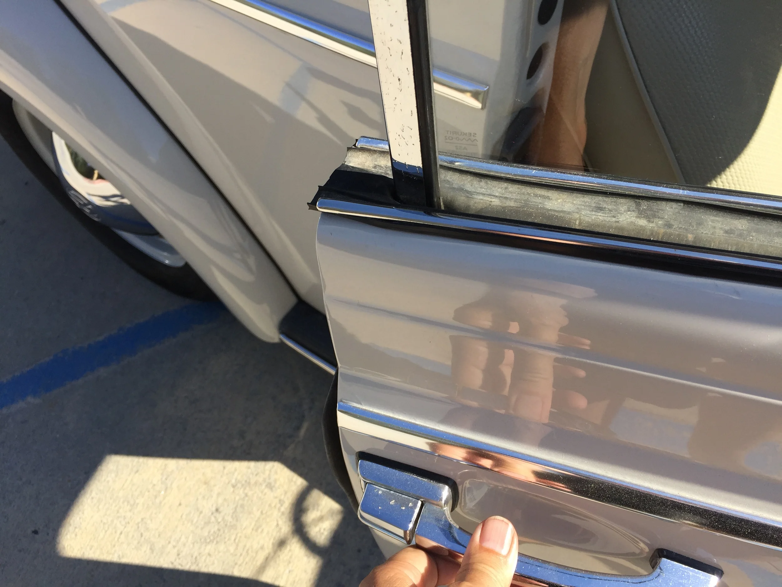  passenger door scratch repaired 