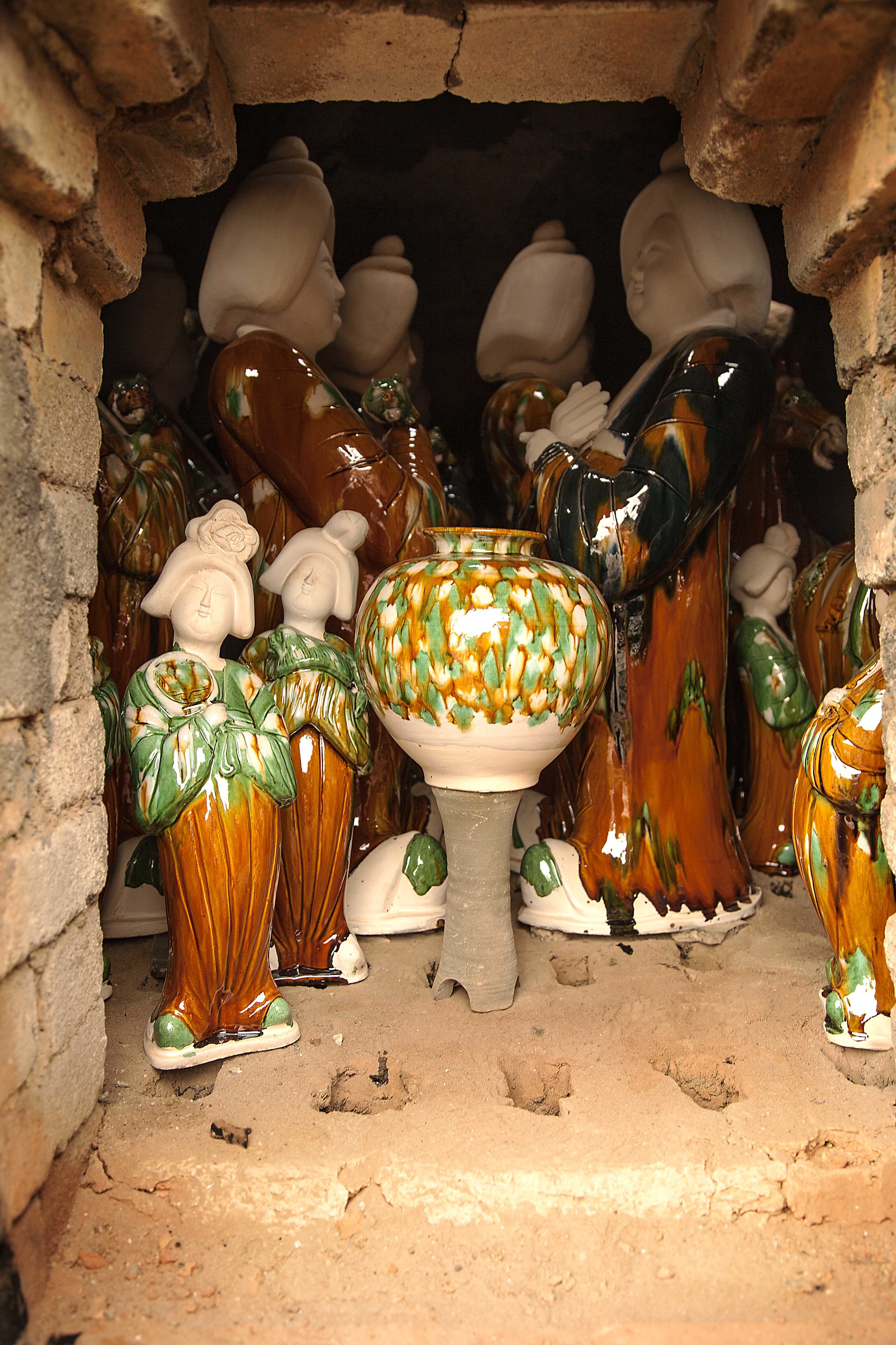 Kiln after being opened. Colors are now clearly visible