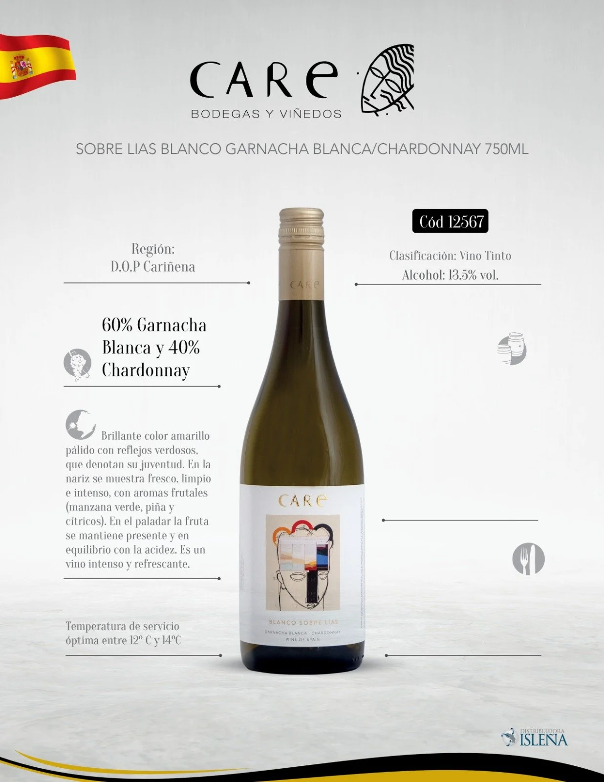 Sobre Lias Vino Blanco Garnacha Blanca / Chardonnay, España