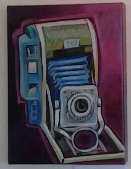 "Polaroid Love" original acrylic by Ellen Jo Roberts - $123 (9" x 12")