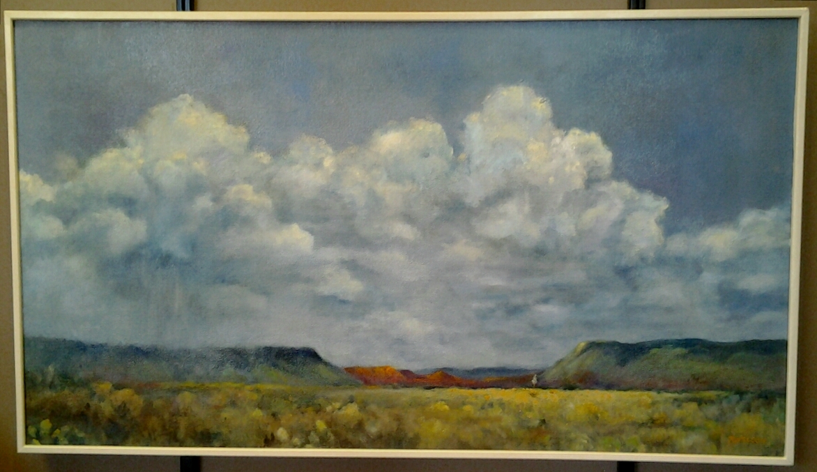 "Approaching Showers" original oil by Rosemary Nelson - $750 (33" x 19")