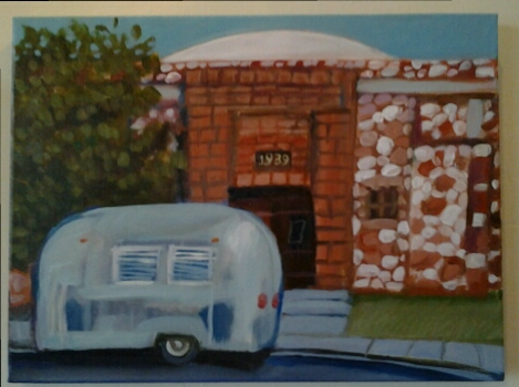"Cottowood Civic Center" original acrylic by Ellen Jo Roberts - $172 (16" x 12")