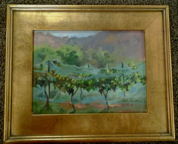 "Veiled Vines" original oil by Christine Debrosky - $385 (17" x 14")