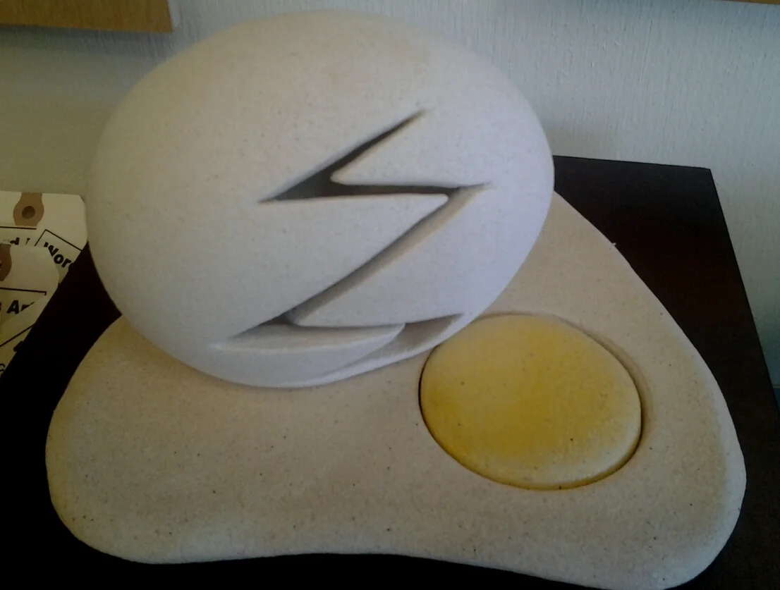 Small hand-coiled ceramic egg by Beth Detwiler - $175 (7W x 7"H x 4"H)