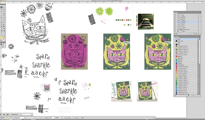 Here is a screen shot of my working file.
