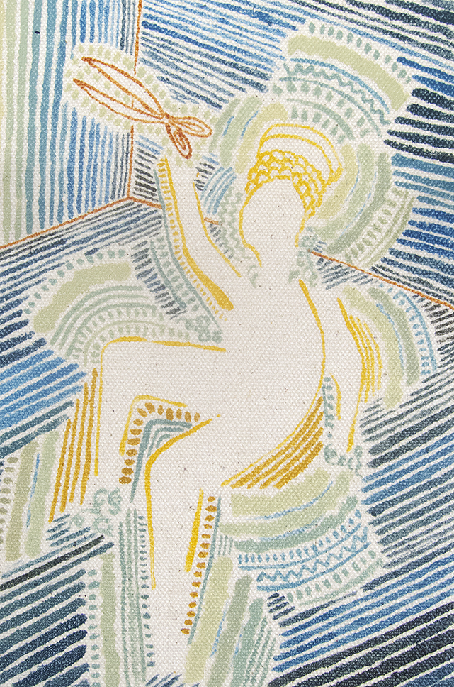 Christopher Jewitt, "Scissors", 2014, Oil on rabbit skin glue on canvas.