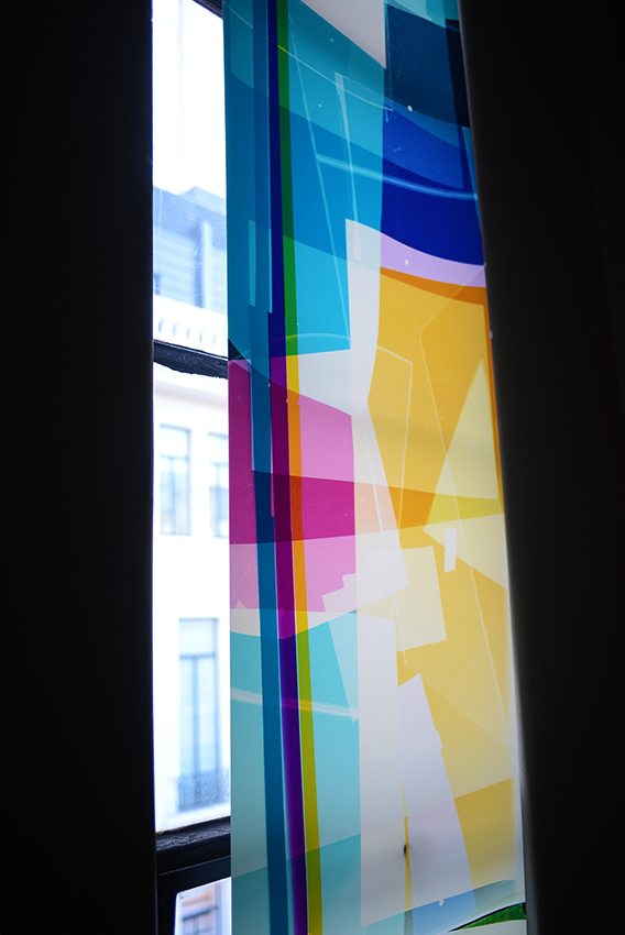 Installation details of 'Process at Leisure' by Danica Chappell, chromogenic transparency, 2016