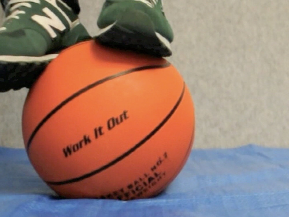 Sean Whittaker, New Balance/Off Balance , 2015, single channel video installation