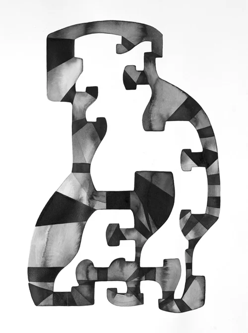 INTUIGRAMS DRAWINGS. 2013. India ink and Sumi ink on Arches paper. 22 × 30 in