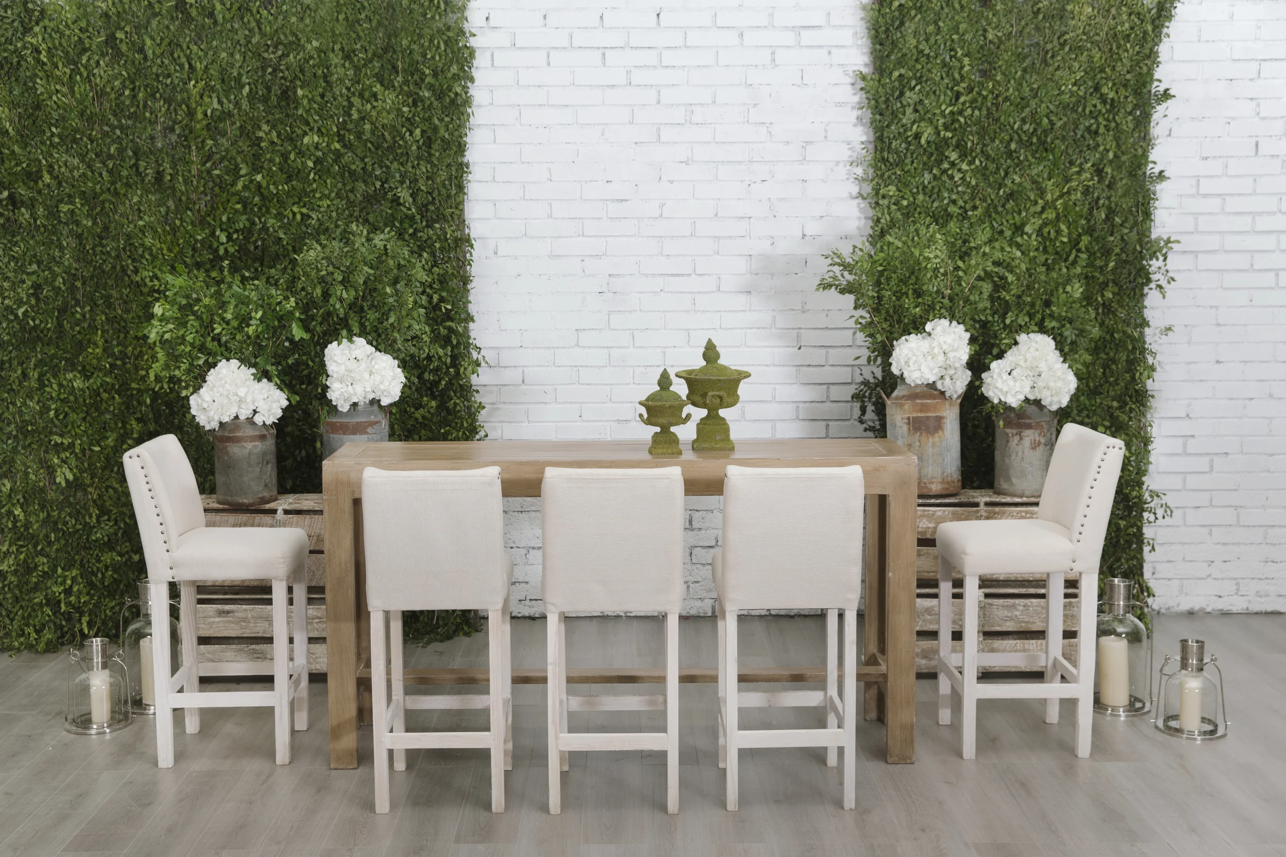 _Banco de Lino _Mesa de Bar Miel 