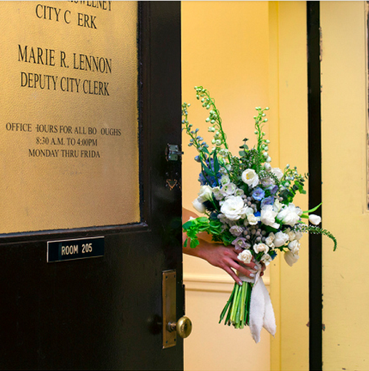 Bouquet for city hall bride. Erin Nicole Brown Photography