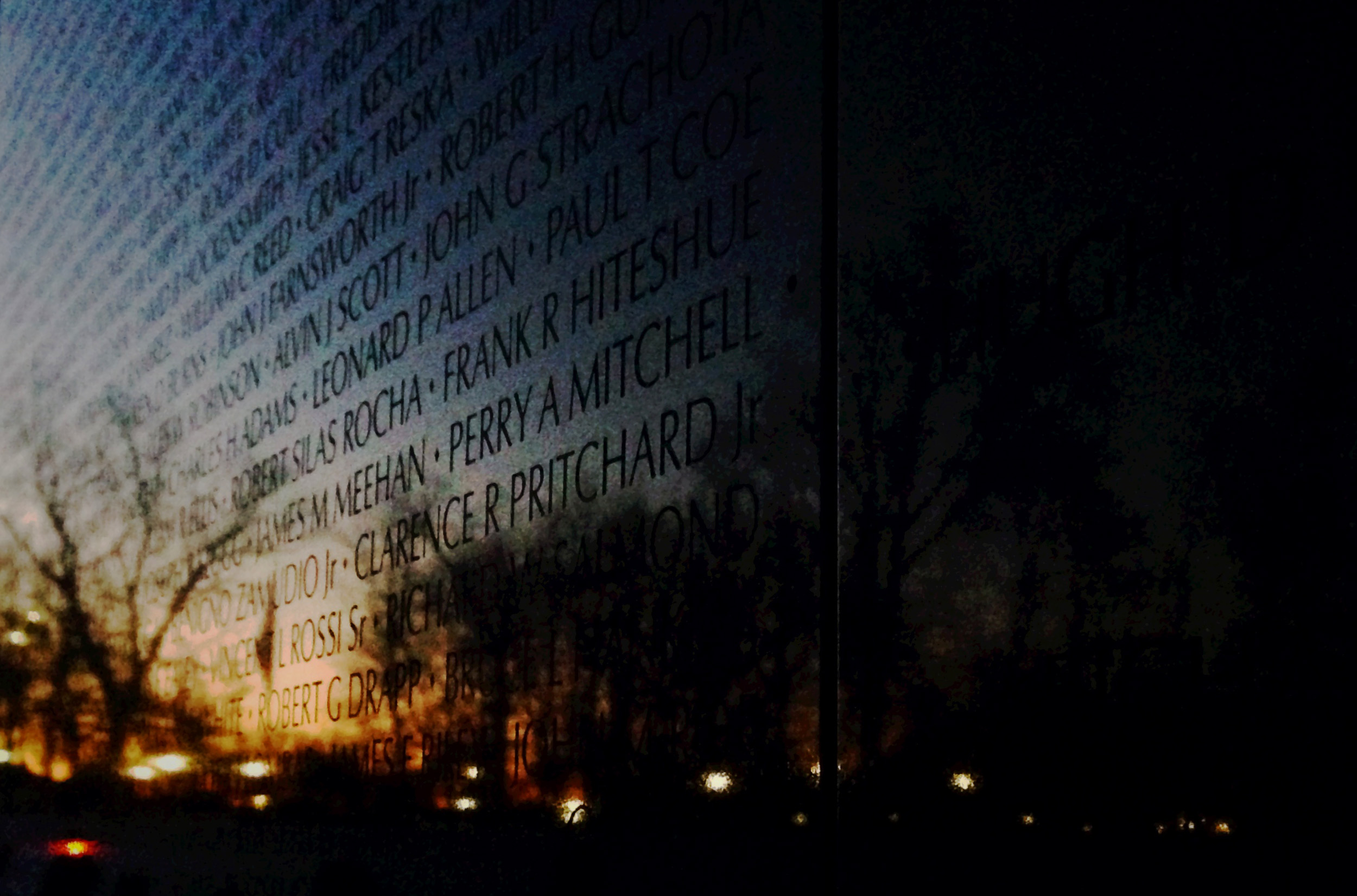 The Vietnam Veterans Memorial.