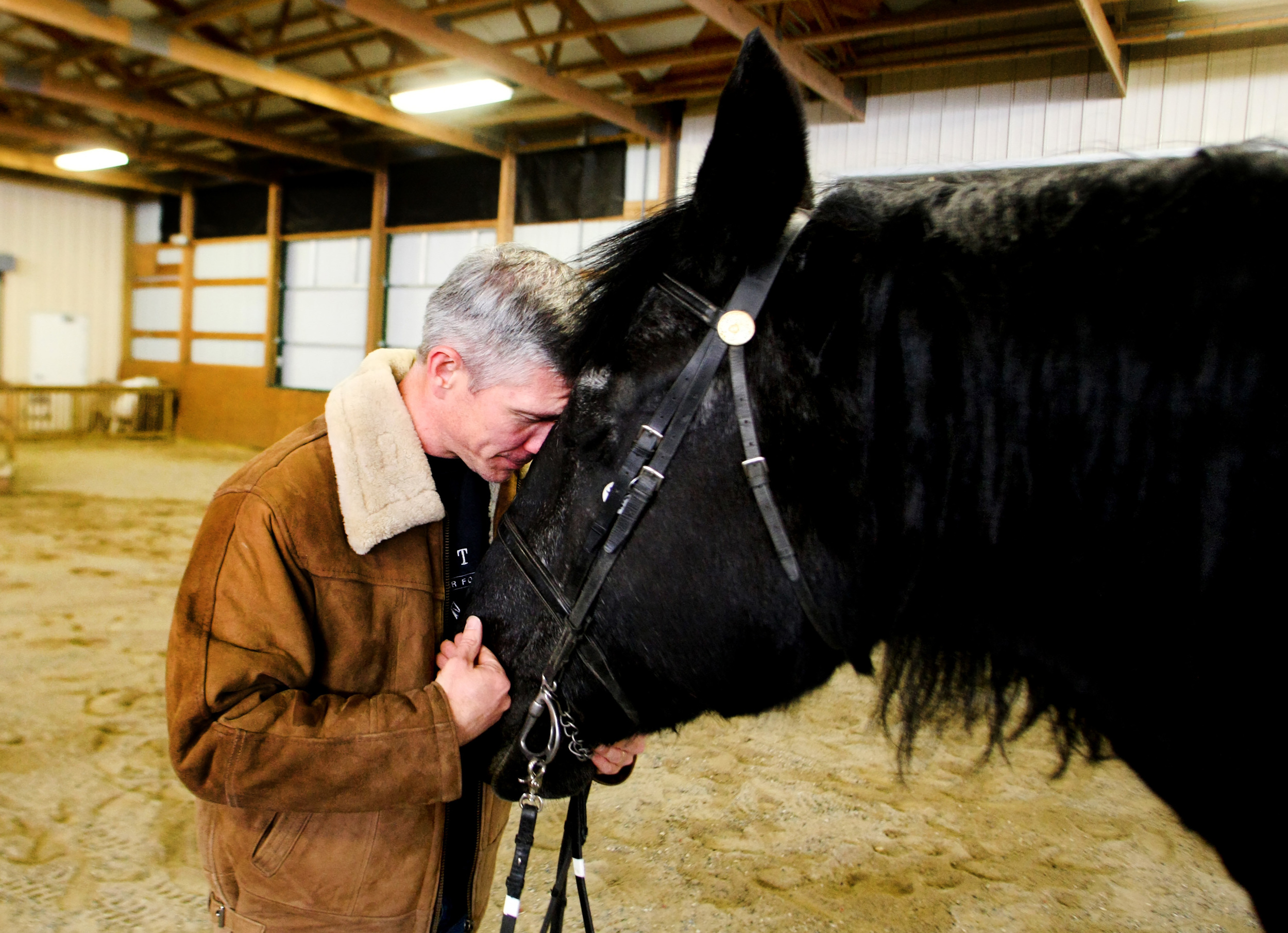 Chris tells Jack goodbye at the end of their session, Saturday, Jan. 31, 2015.