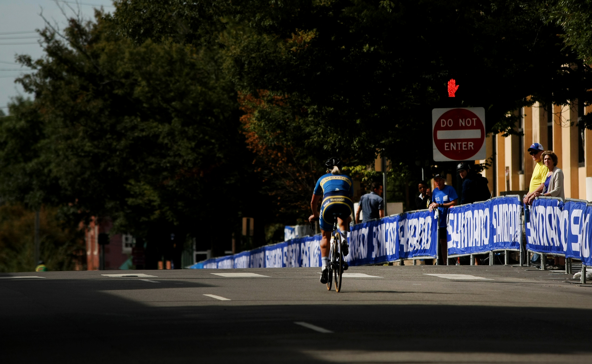 Tomas Båbek, of the Czech Republic, rides during the Road Circuit Training portion of the UCI Road World Championships cycling races in Richmond, Va., Thursday, Sept. 24, 2015. (AP Photo/Jason Hirschfeld)