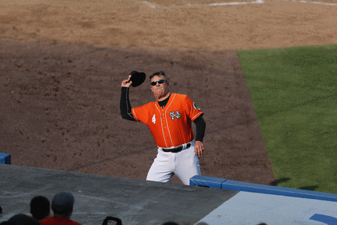 It's become customary for Tides manager Ron Johnson to throw his hat into the crowd after an ejection. It was no different In a game against Columbus, Thursday, July 2, 2017 at Harbor Park in Norfolk. 