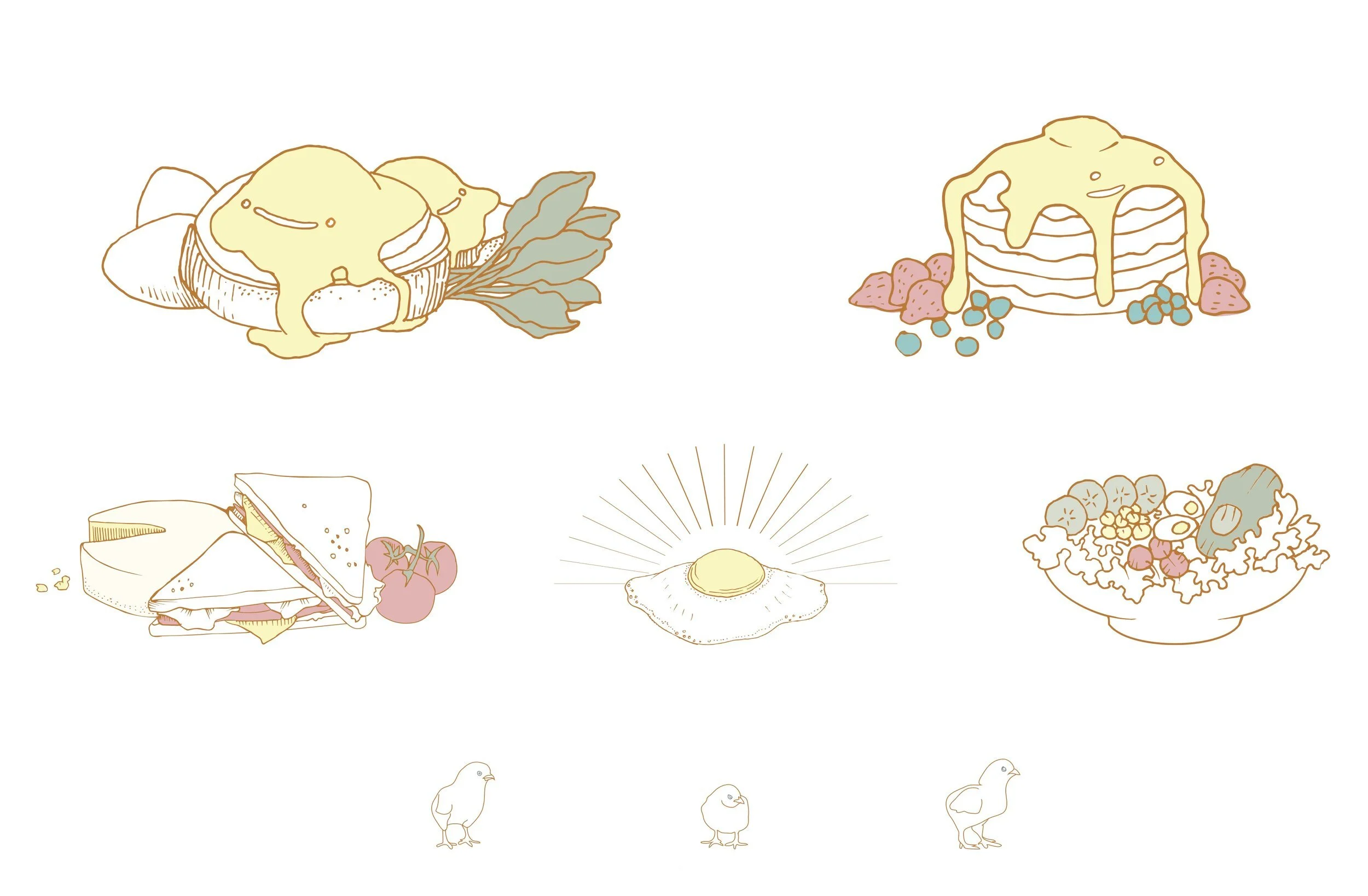 Rooster Cafè brand elements