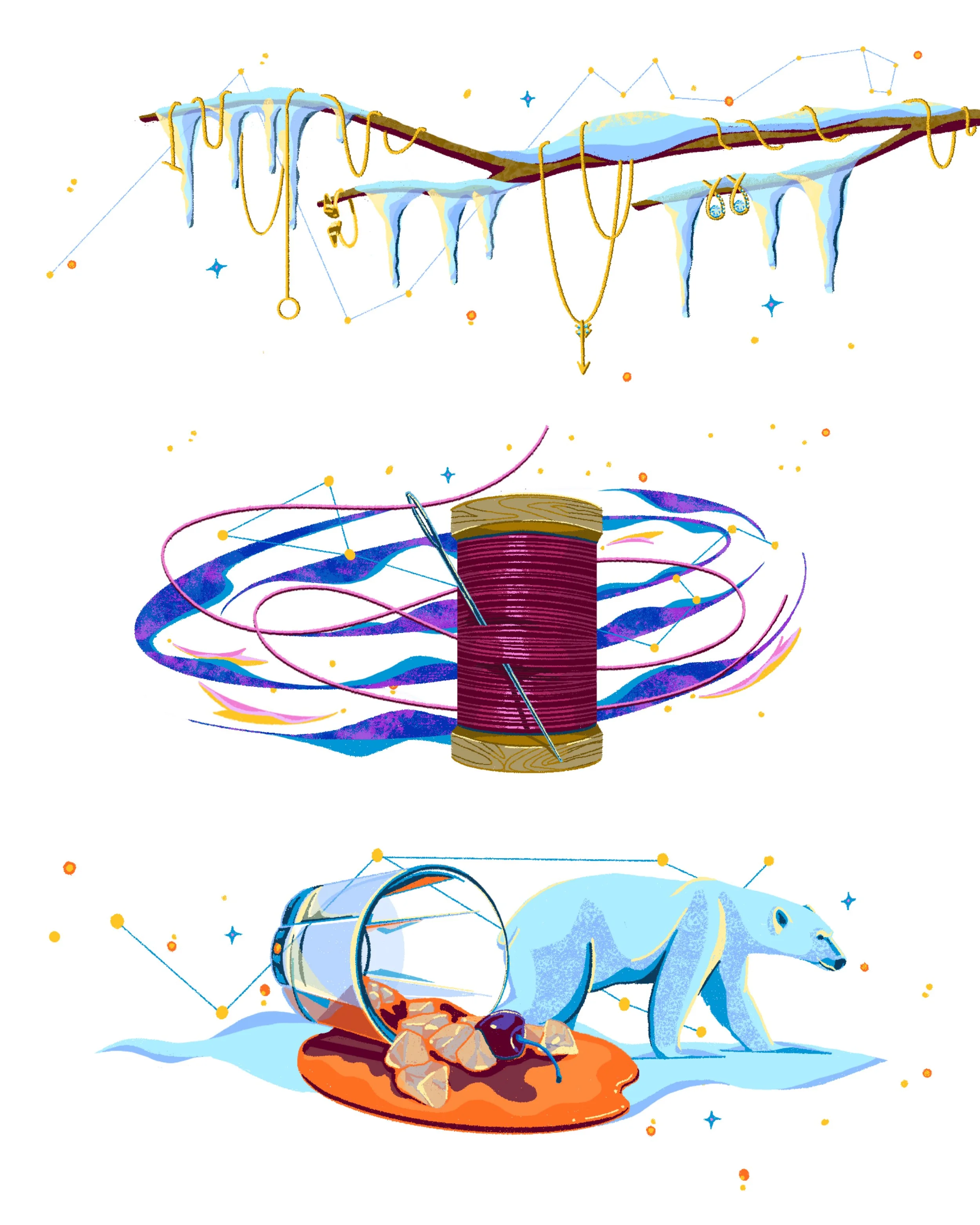 Made with Meaning, GW Mag, spot illustrations